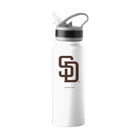 Logo Brands San Diego Padres Logo 25oz Stainless Single Wall Flip Top Bottle 524-S25UFTB-8